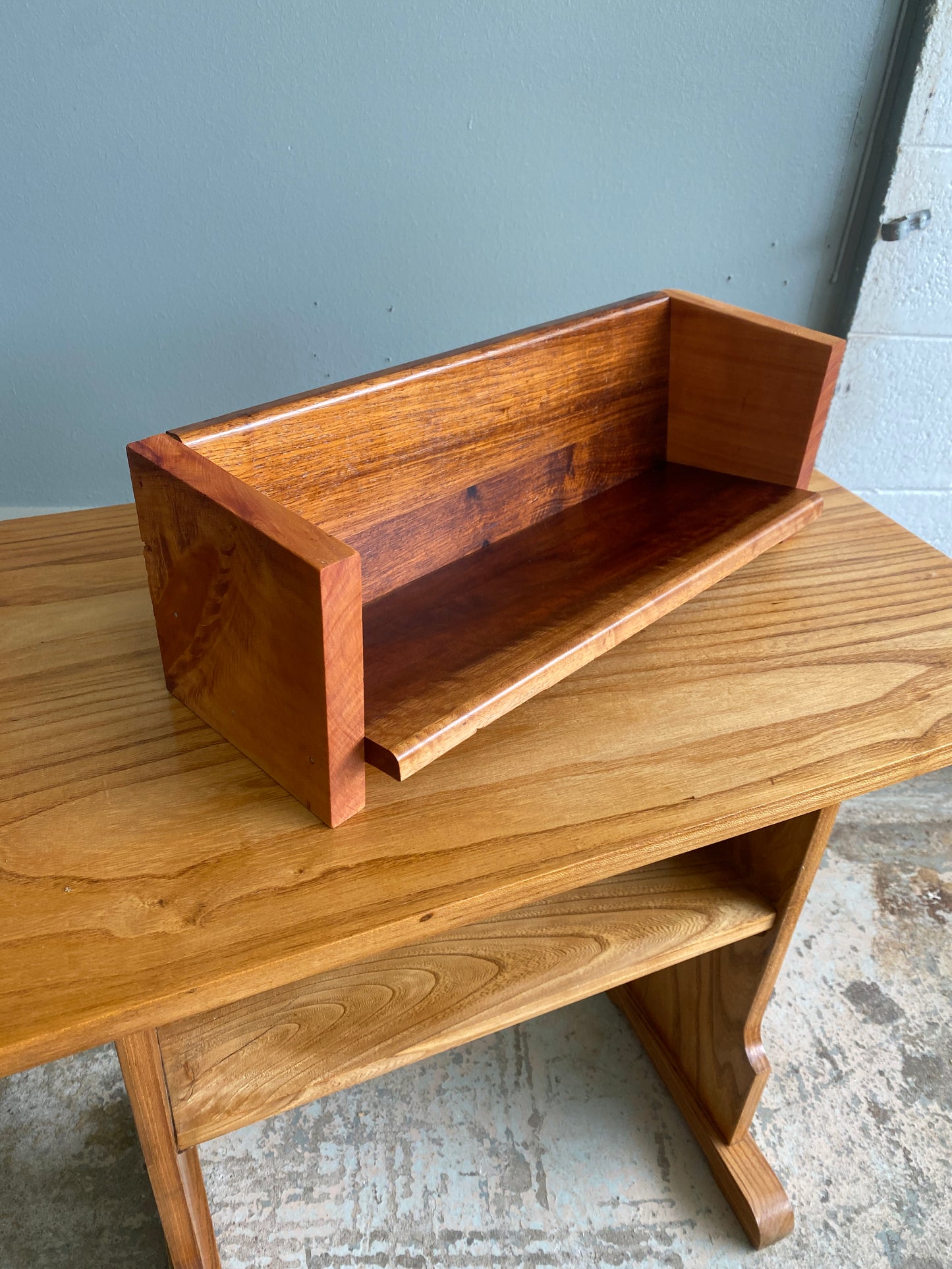 Vintage Mahogany & Macrocarpa Book Trough