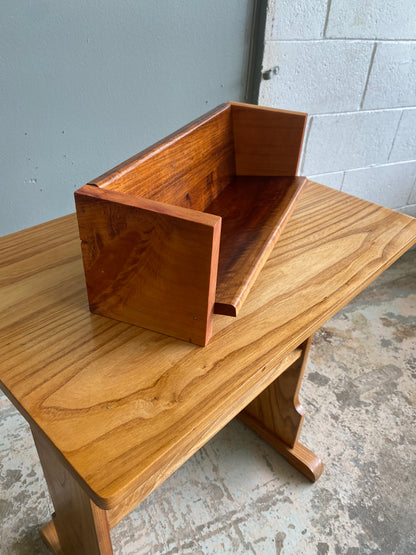 Vintage Mahogany & Macrocarpa Book Trough