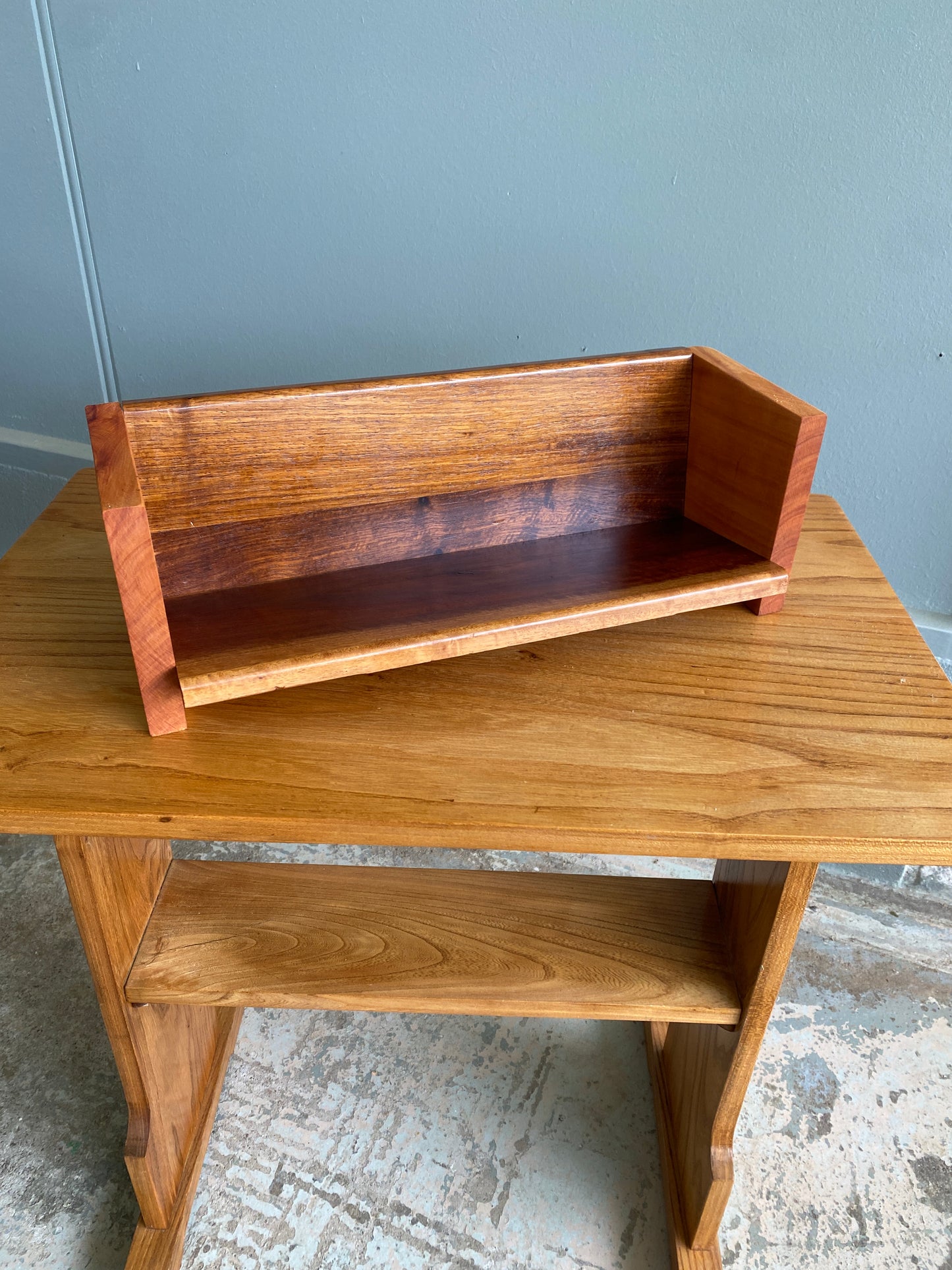 Vintage Mahogany & Macrocarpa Book Trough
