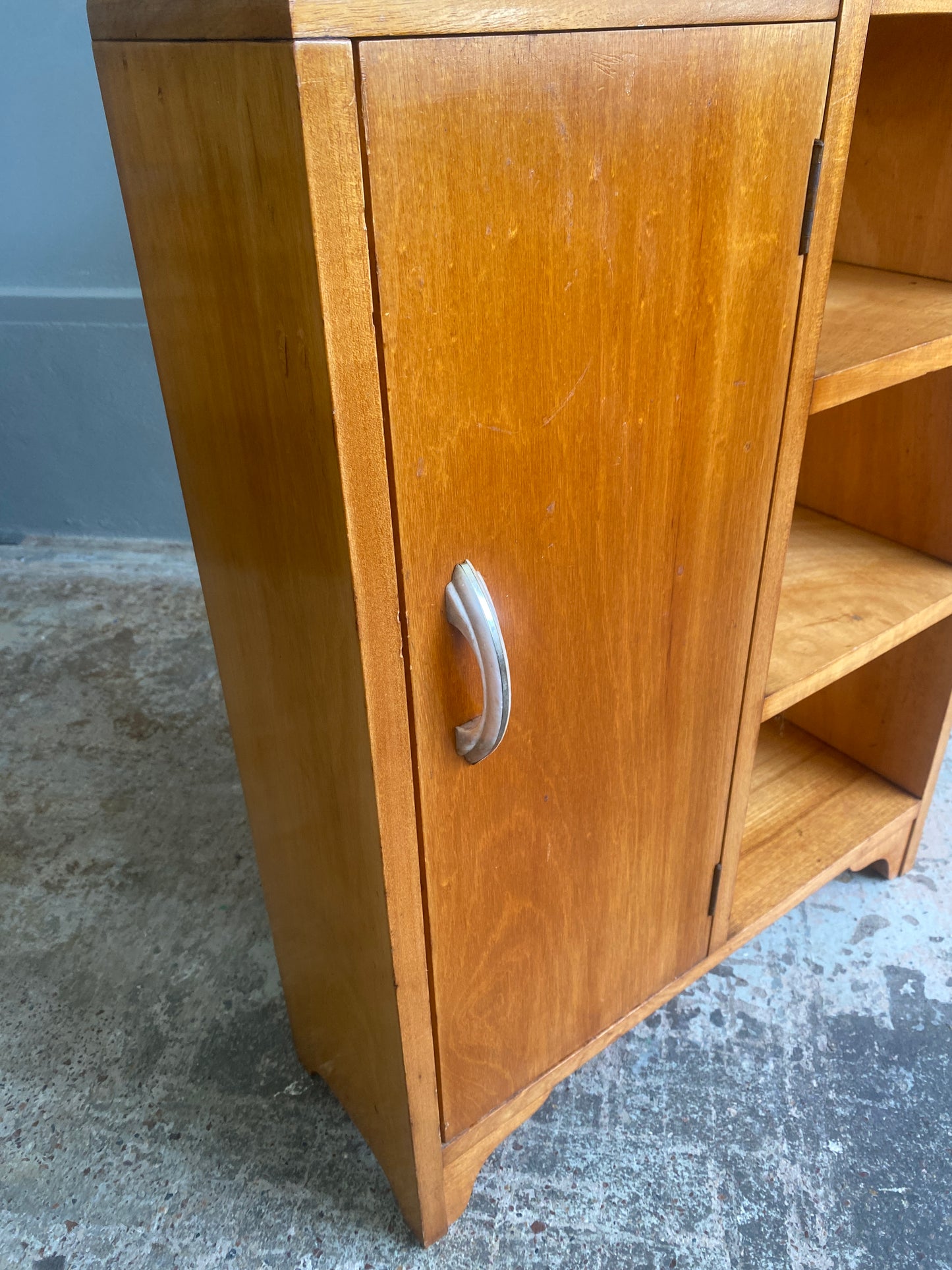 Vintage Maple Art Deco Bookcase