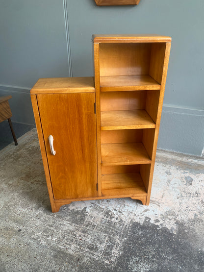 Vintage Maple Art Deco Bookcase