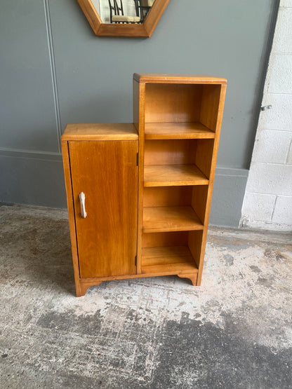 Vintage Maple Art Deco Bookcase