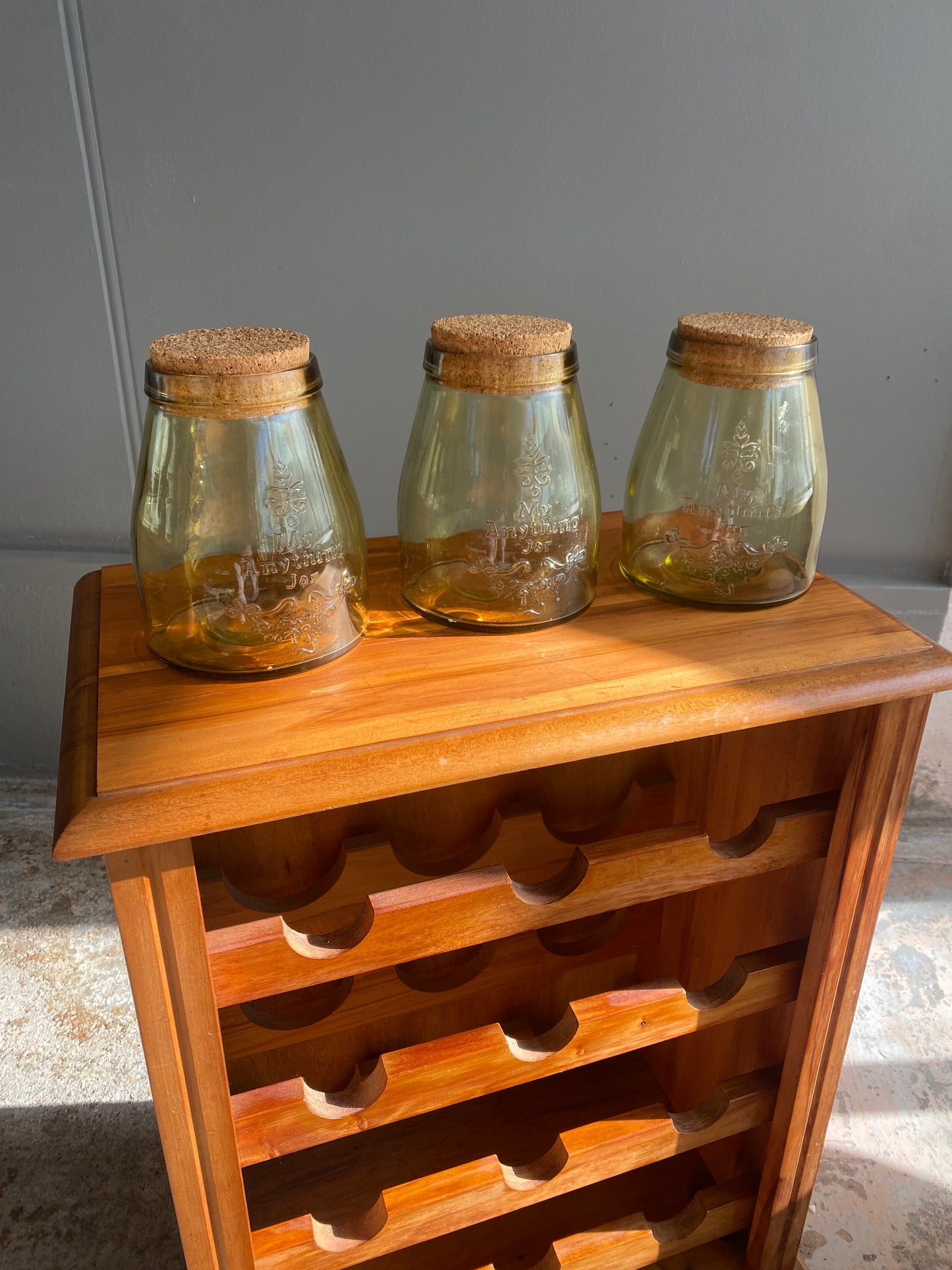Vintage My Anything Jars (Yellow) Set of 3