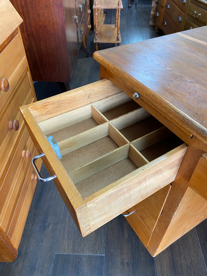 Vintage Oak Engineers Desk