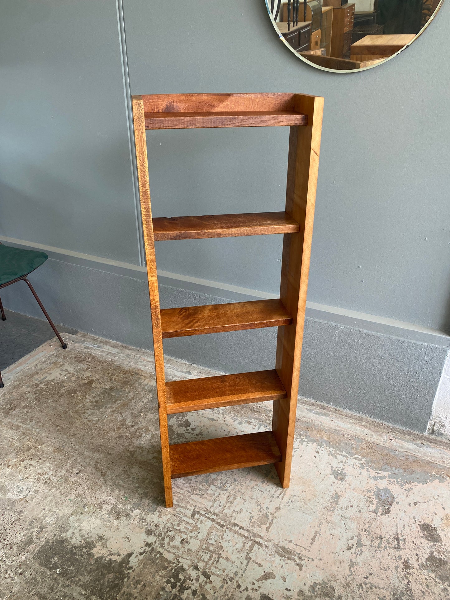 Vintage Oak Ladder Bookcase
