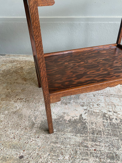 Vintage Oak & Oregon Two-tier Tea Cart