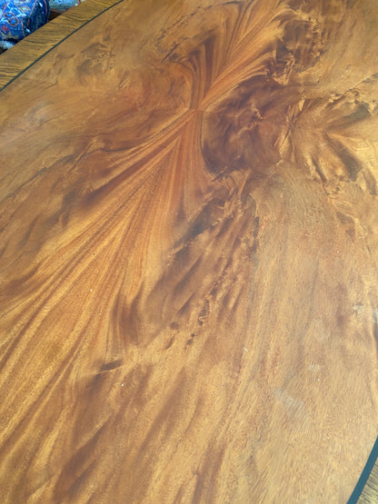 Vintage Oval Walnut & Oak Dining Table