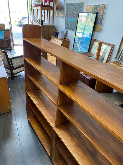 Vintage Oversize Scratch-built Heart Rimu Bookcase