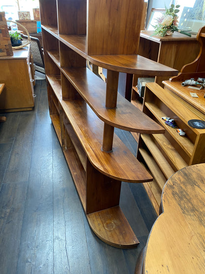 Vintage Oversize Scratch-built Heart Rimu Bookcase