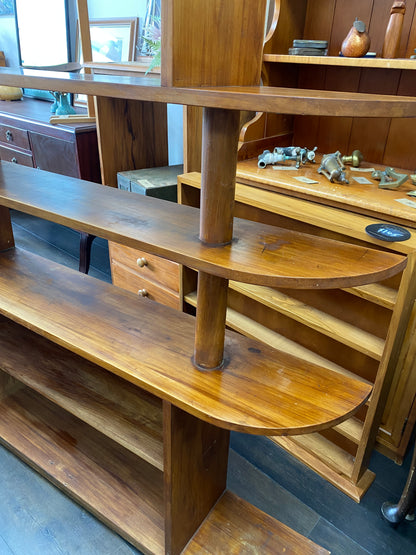 Vintage Oversize Scratch-built Heart Rimu Bookcase