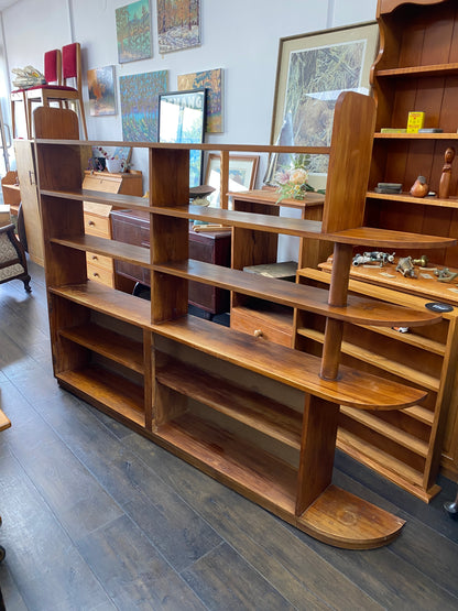 Vintage Oversize Scratch-built Heart Rimu Bookcase