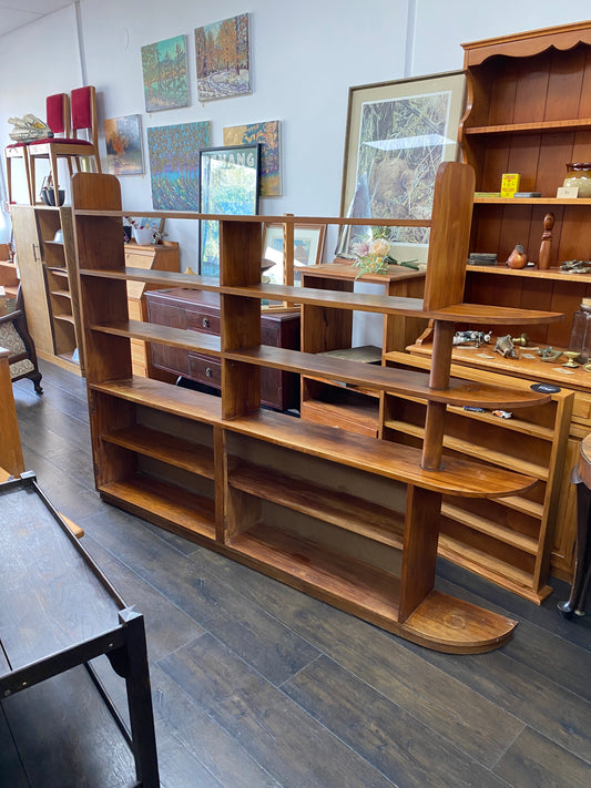 Vintage Oversize Scratch-built Heart Rimu Bookcase