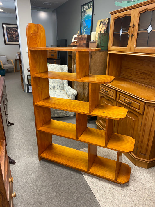 Vintage Pine Large Step Bookcase