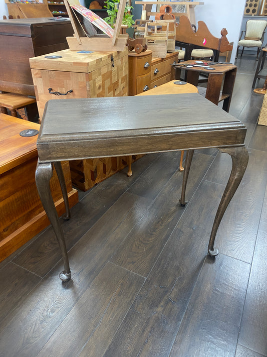 Vintage Queen Anne Style Oak Hall Table