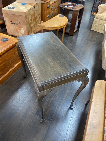 Vintage Queen Anne Style Oak Hall Table