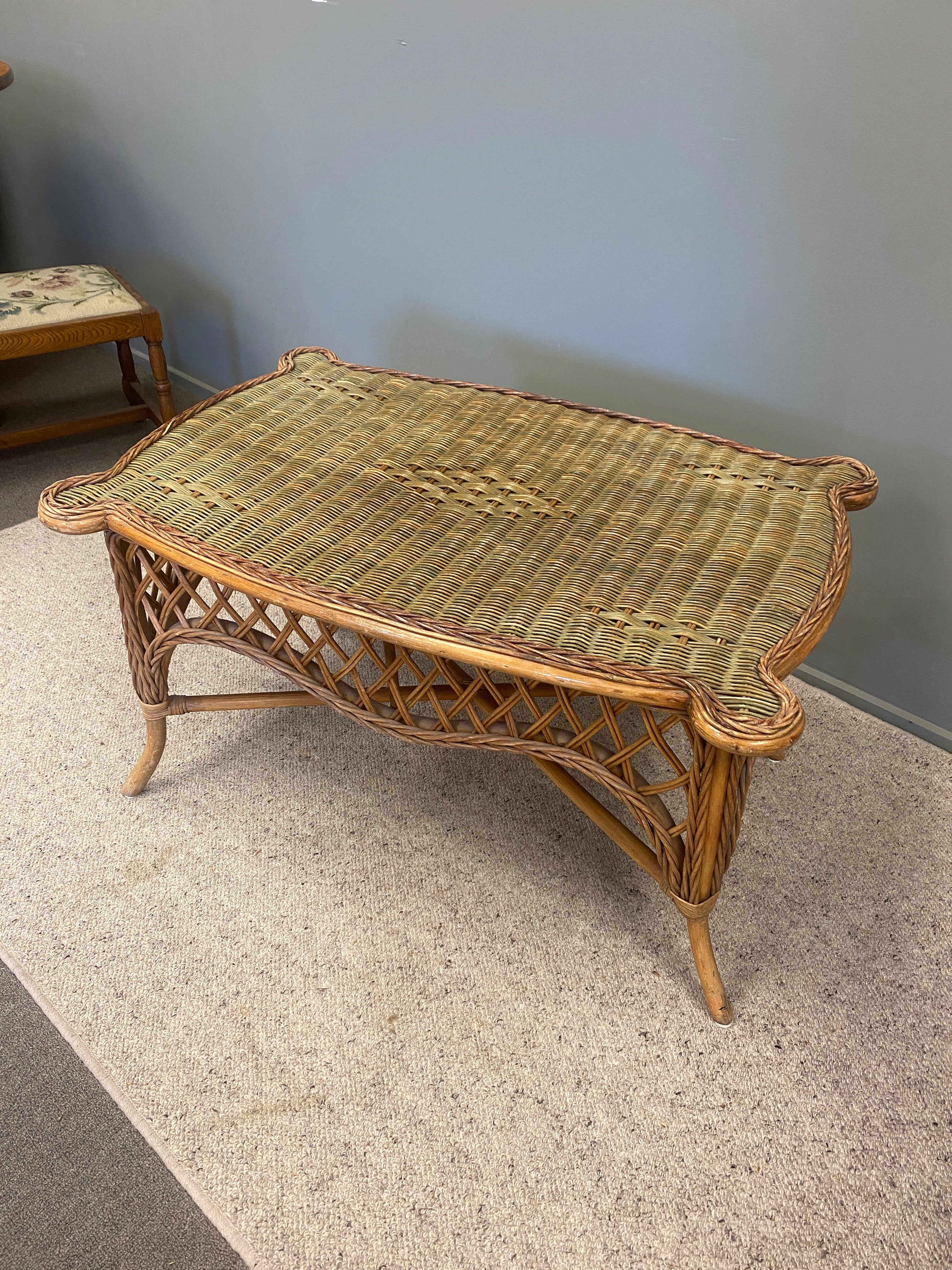 Vintage Wicker Coffee Table