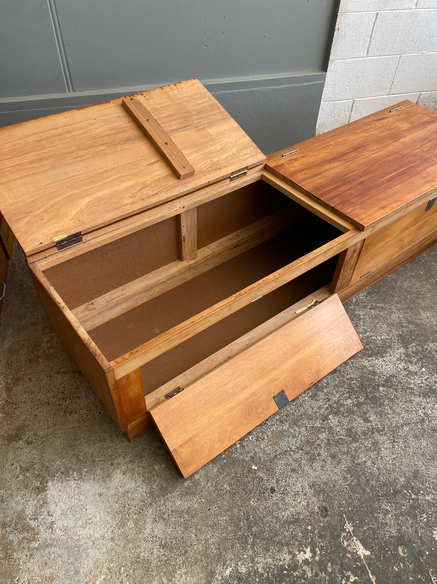 Vintage Reclaimed Rimu Bench & Shoe Storage Box