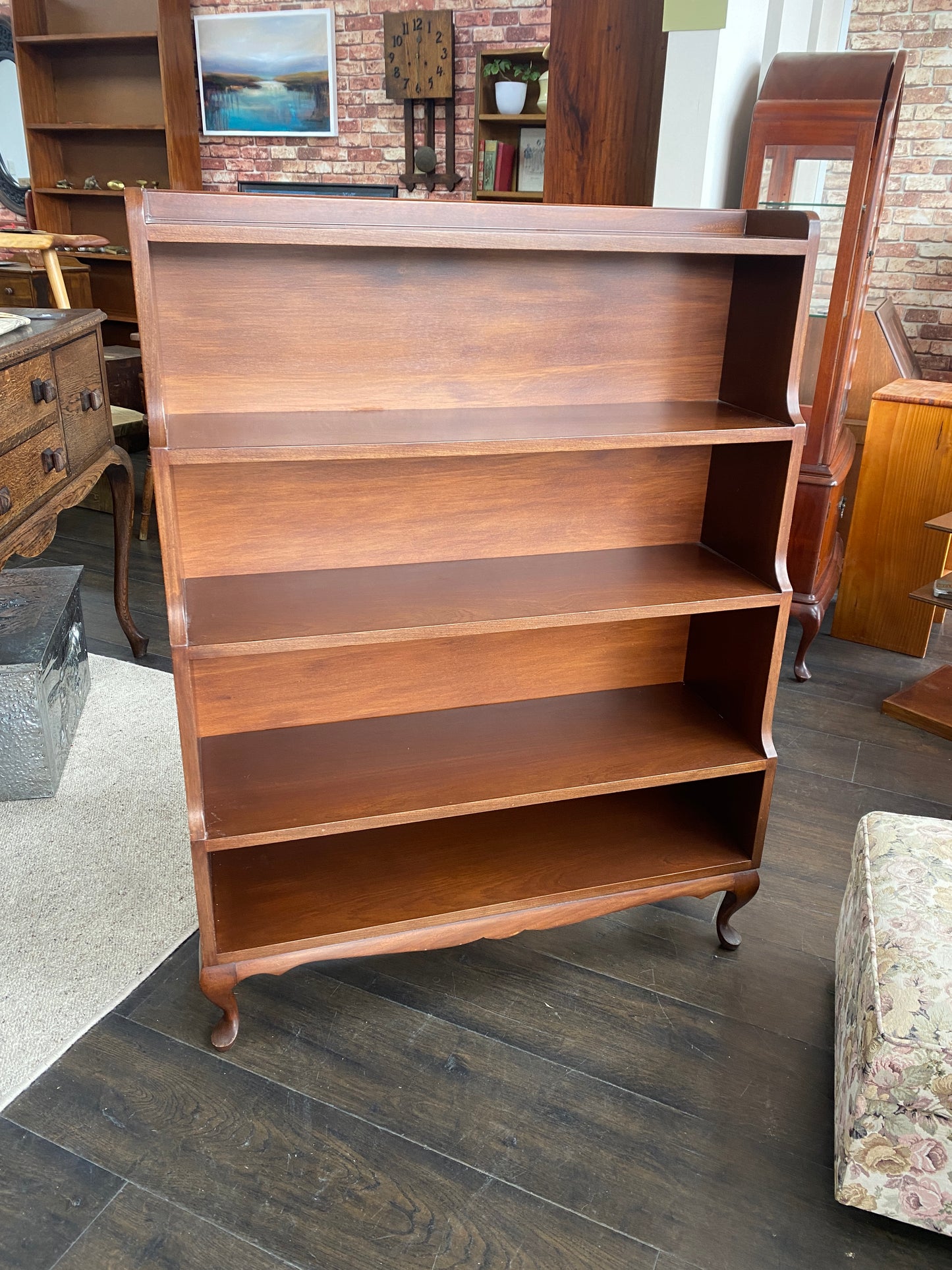 Vintage Regency Style Waterfall Bookcase