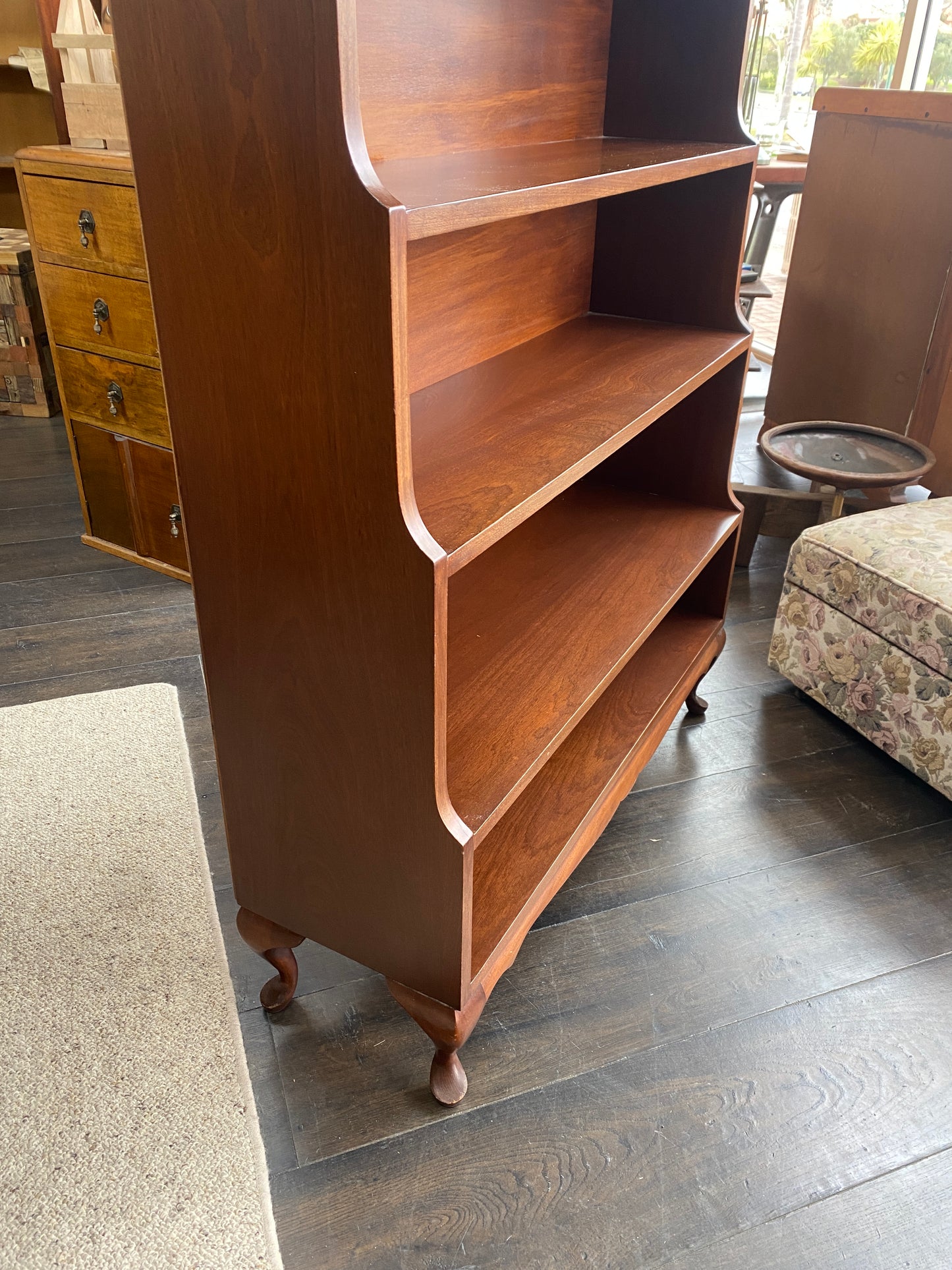 Vintage Regency Style Waterfall Bookcase
