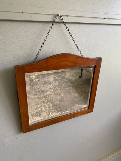 Vintage Rimu Bevelled Hall Mirror