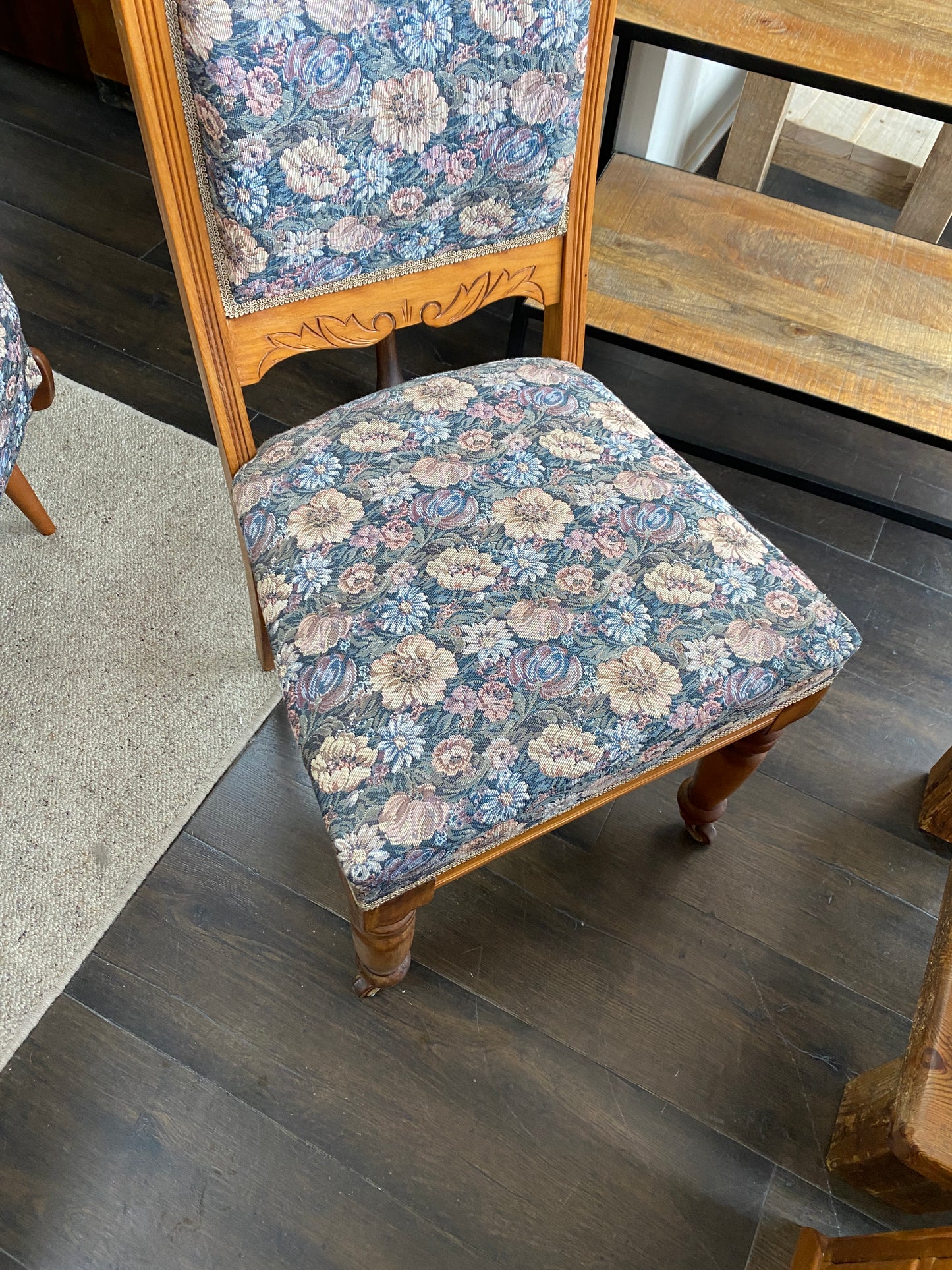 Vintage Rimu Dining Chairs (Set of 4)