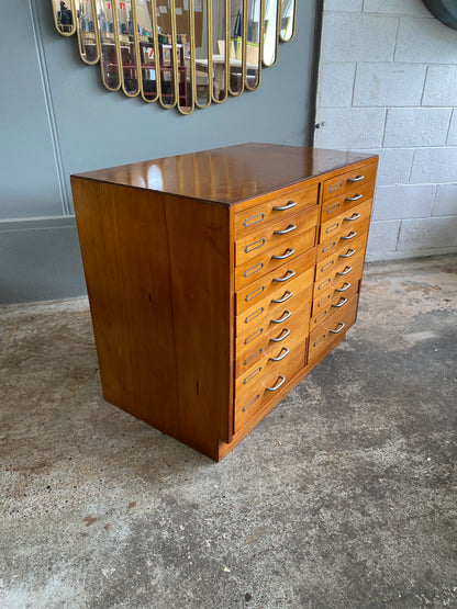 Vintage Rimu Mayline Flat File Cabinet