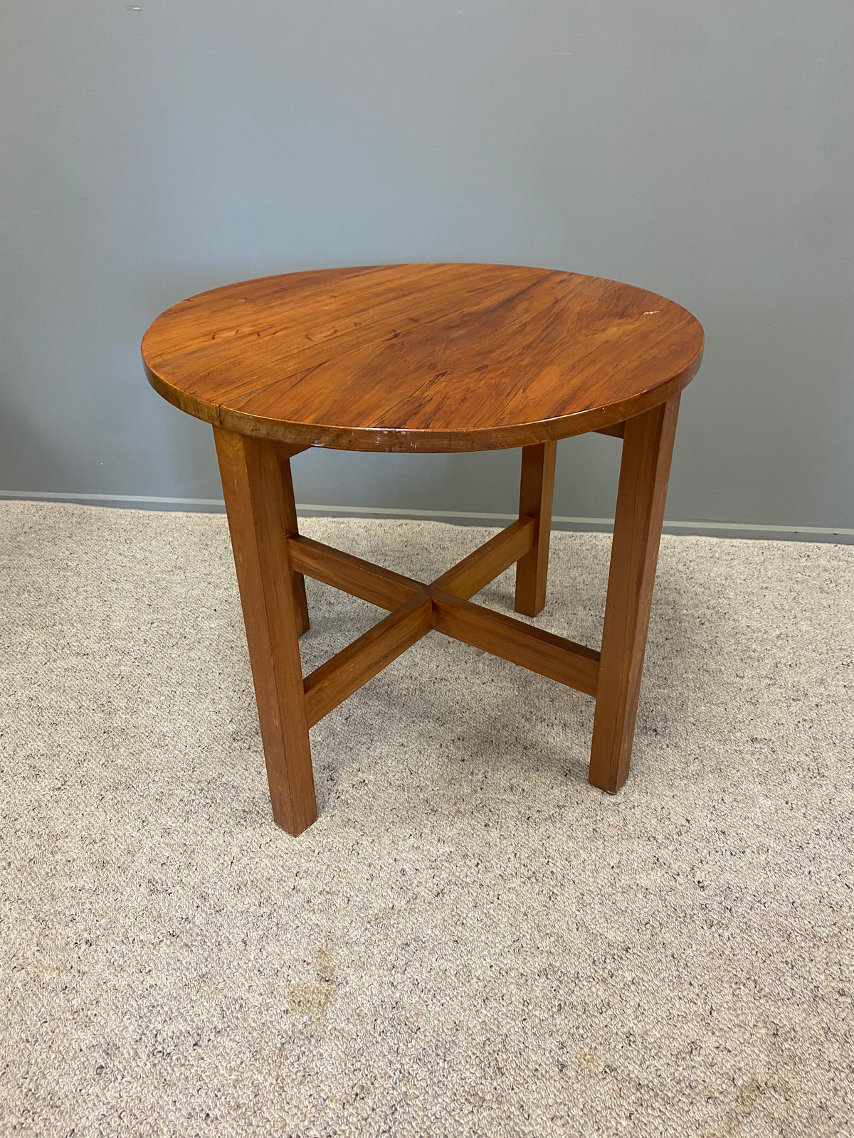 Reclaimed Rimu Table Vintage Rimu Round Occasional Table – Plots & Pickles