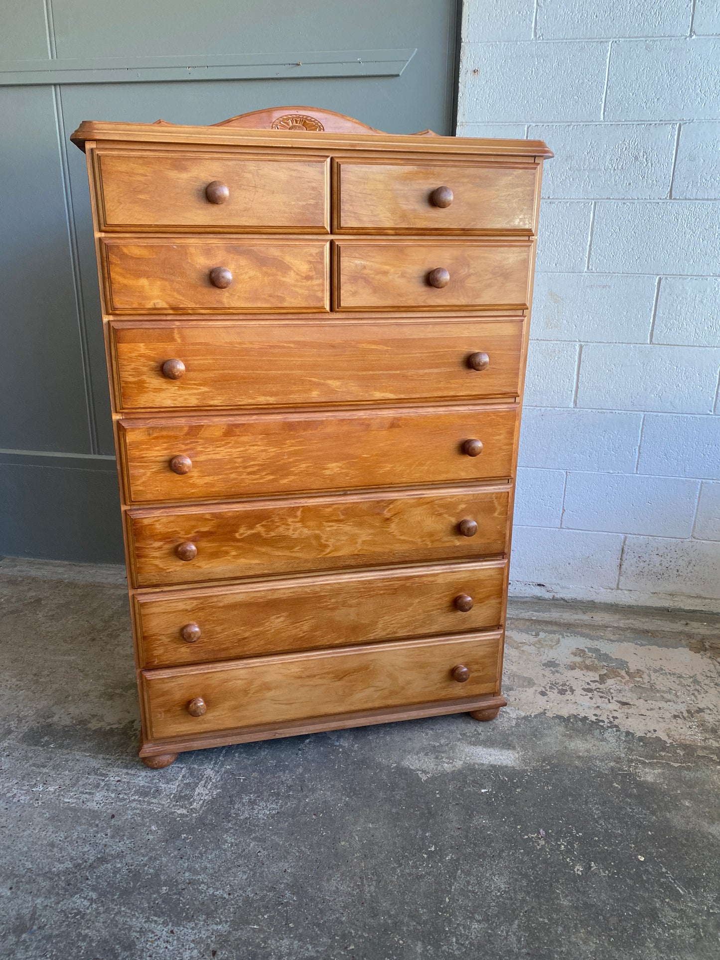 Vintage Rimu Scotch Dresser/Drawers