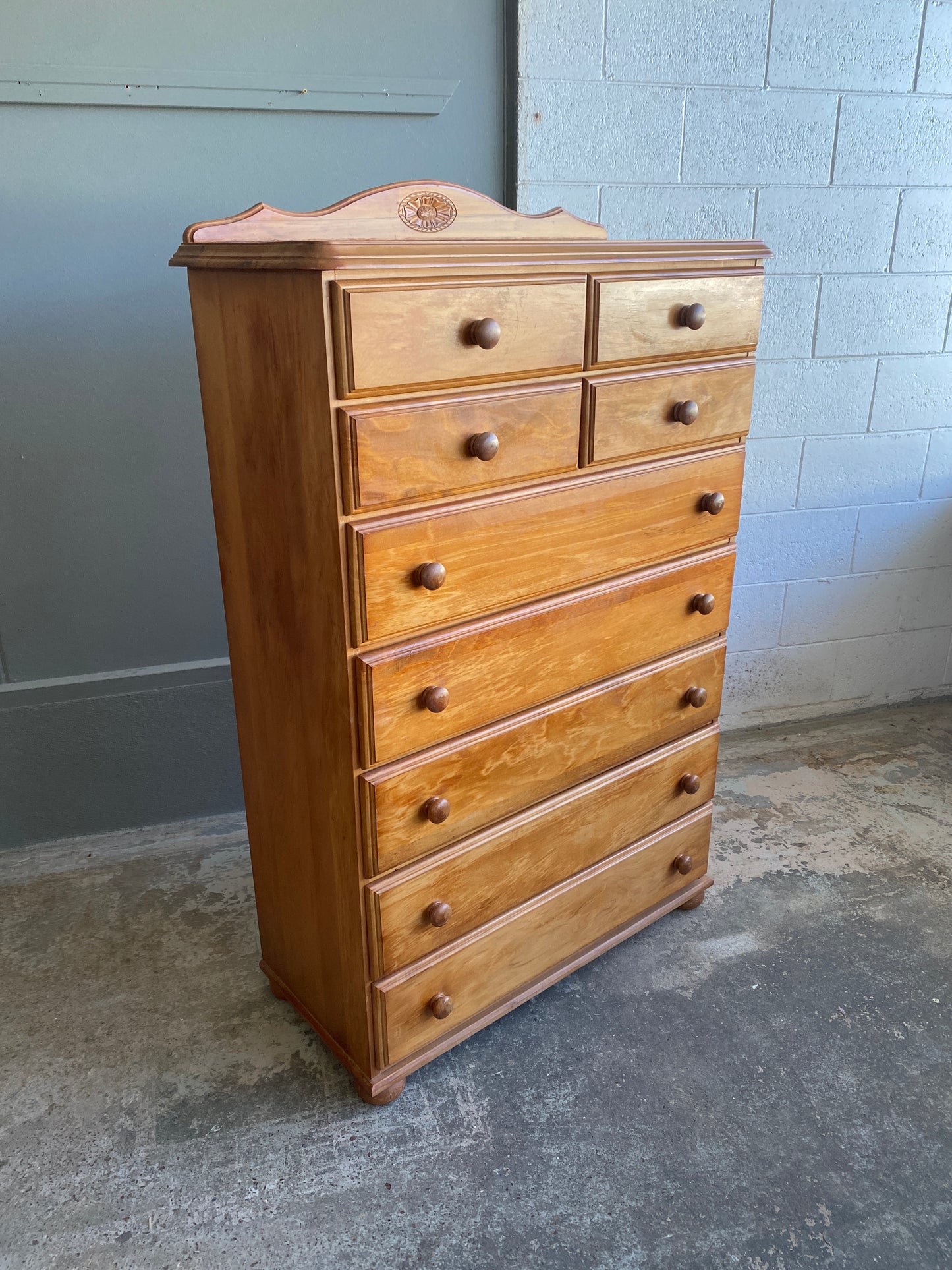 Vintage Rimu Scotch Dresser/Drawers