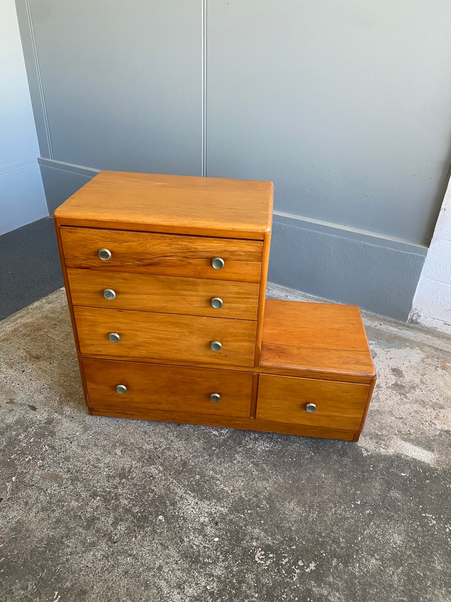Vintage Rimu Step Drawers