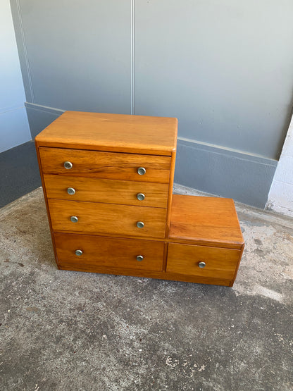 Vintage Rimu Step Drawers