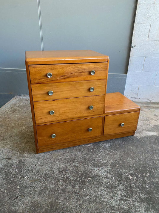 Vintage Rimu Step Drawers