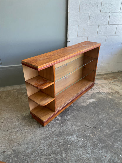Vintage Rimu & Mahogany Book/Display Cabinet