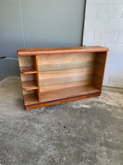 Vintage Rimu & Mahogany Book/Display Cabinet