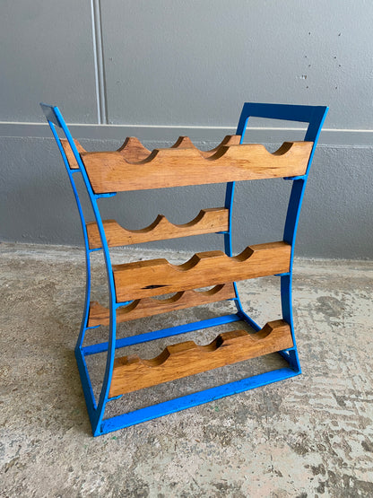 Vintage Rimu & Steel 8 Bottle Wine Rack