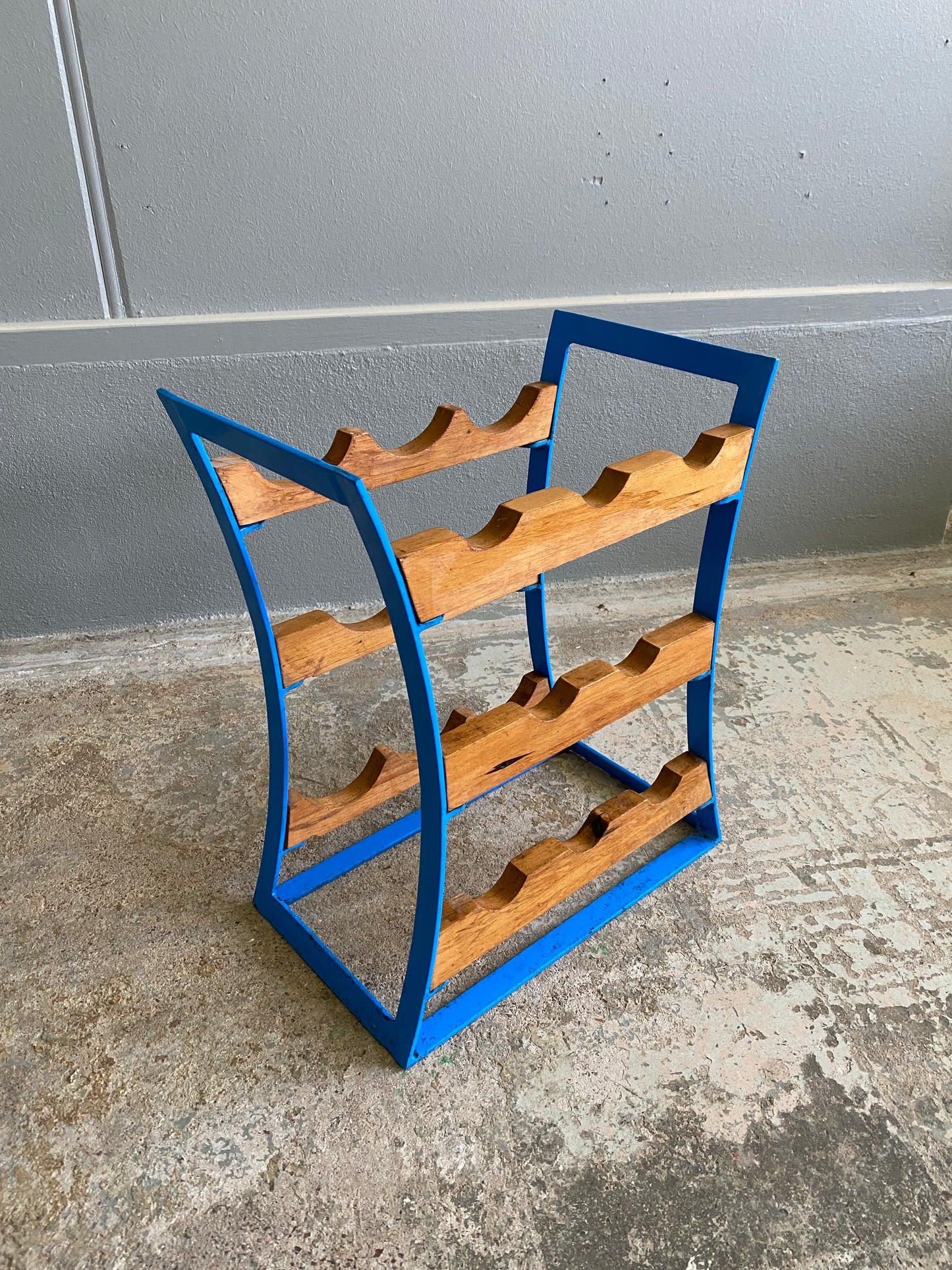 Vintage Rimu & Steel 8 Bottle Wine Rack
