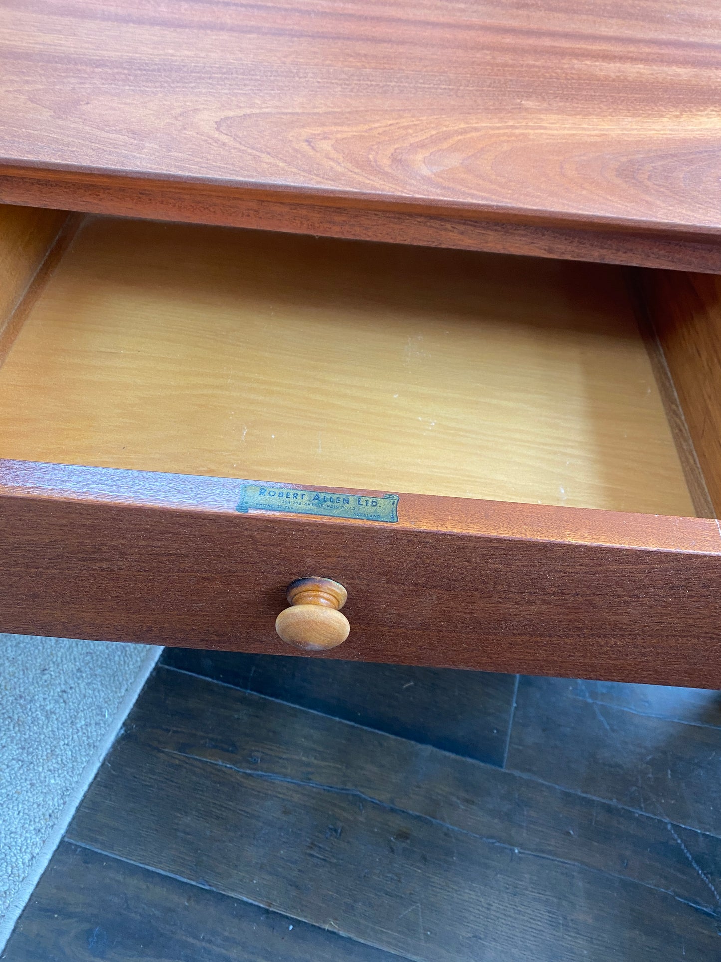 Vintage Robert Allen Mahogany & Kauri Dresser