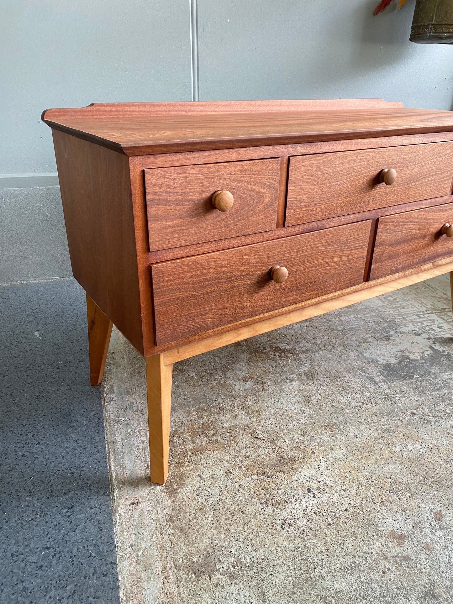 Vintage Robert Allen Mahogany & Kauri Dresser
