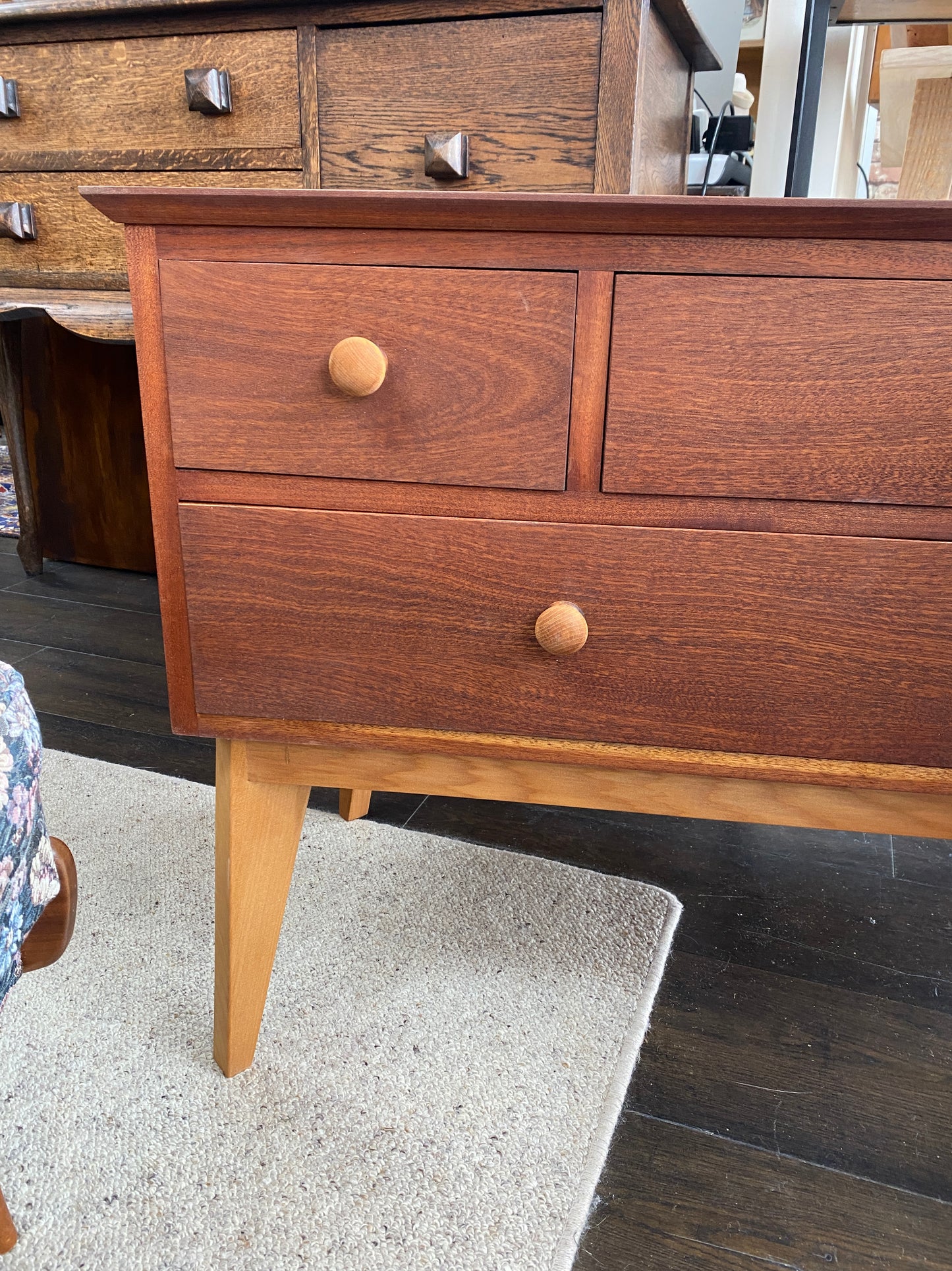 Vintage Robert Allen Mahogany & Kauri Dresser