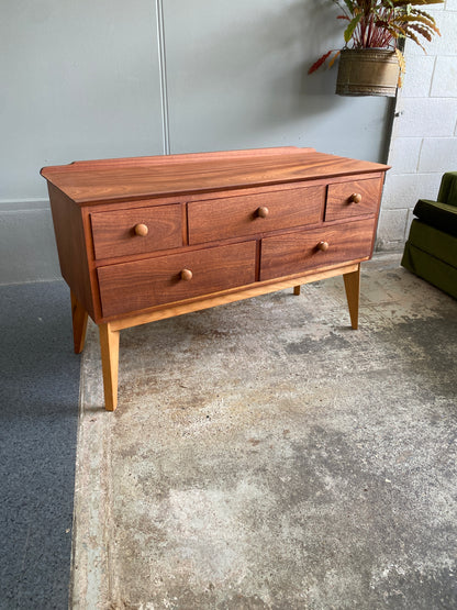 Vintage Robert Allen Mahogany & Kauri Dresser