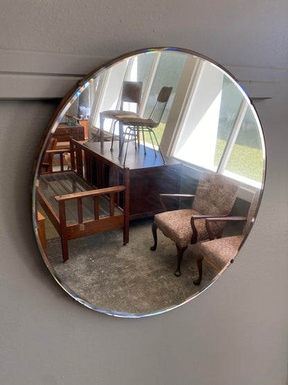 Vintage Round Bevelled Edge Mirror