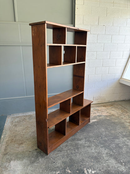 Vintage Rustic Custom Made Large Bookcase