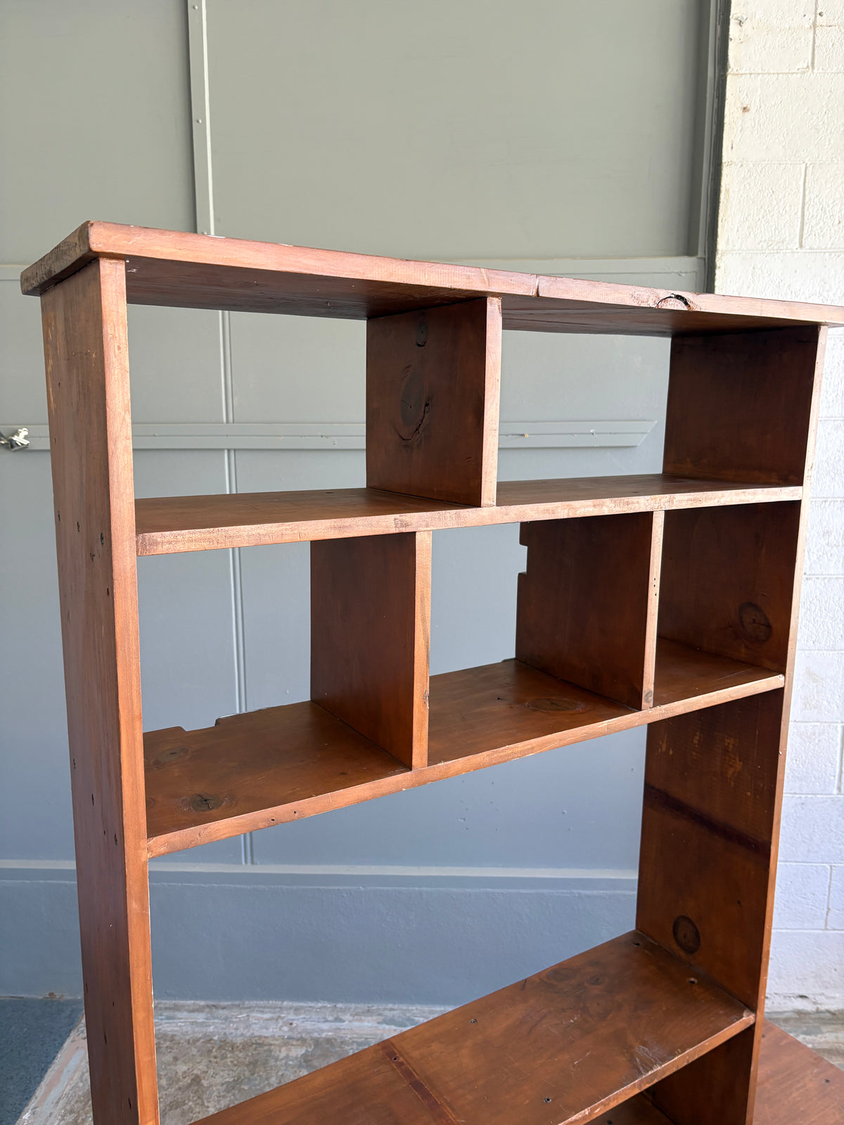 Vintage Rustic Custom Made Large Bookcase
