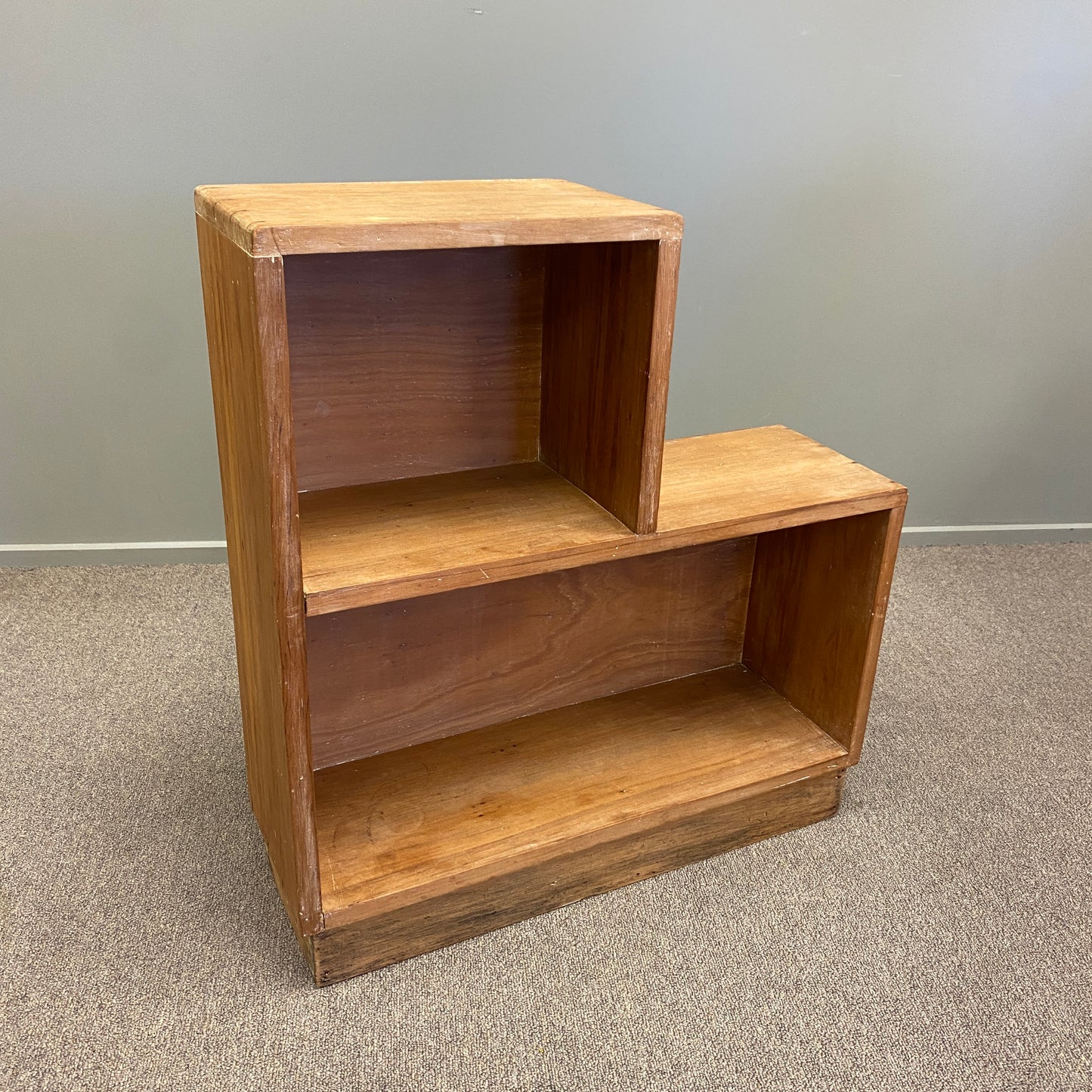 Vintage Rustic Rimu Step Bookcase