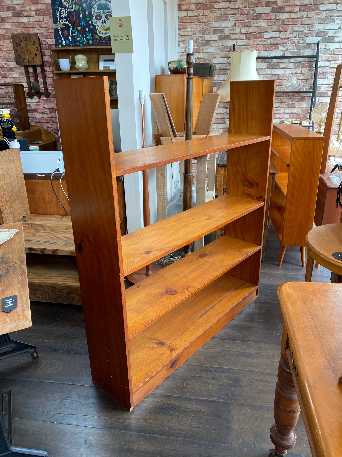 Vintage Scratch-built Baltic Pine Bookcase
