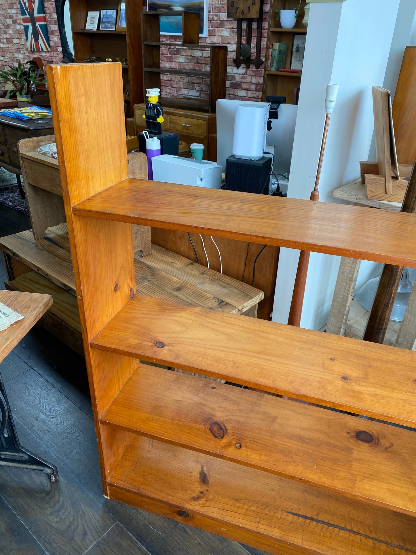 Vintage Scratch-built Baltic Pine Bookcase