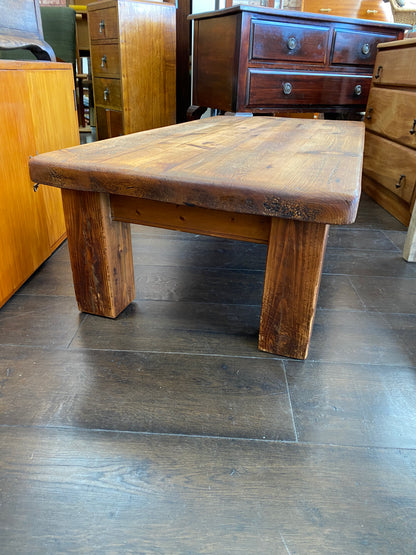 Vintage Scratch-built Reclaimed Pine Coffee Table