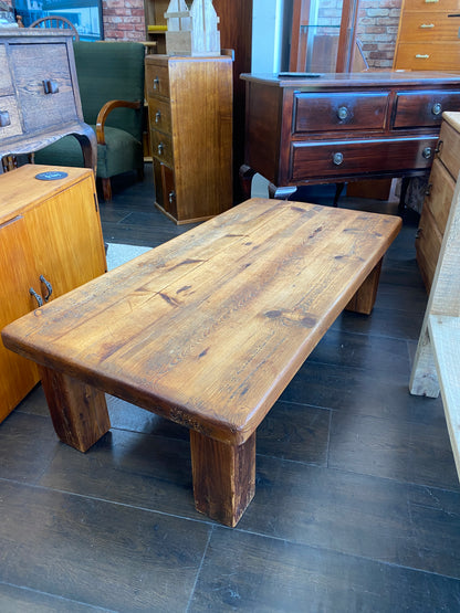 Vintage Scratch-built Reclaimed Pine Coffee Table