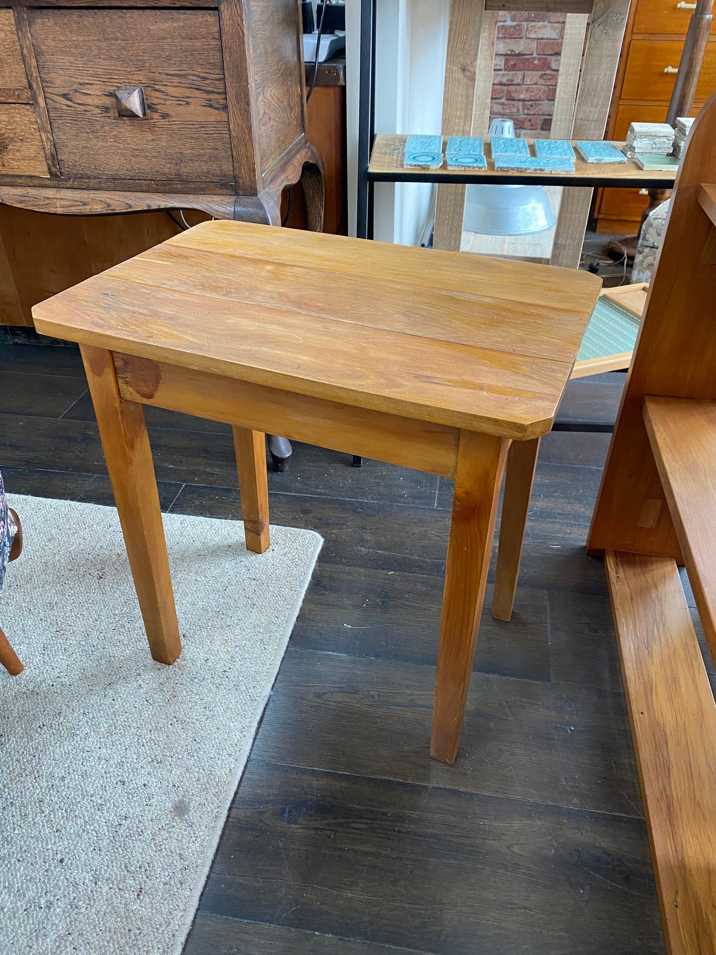 Vintage Scratch Built Kauri Side Table