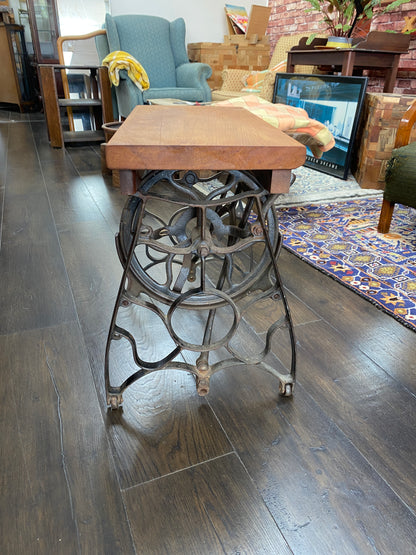 Vintage Singer Frame & Kauri Custom Side Table